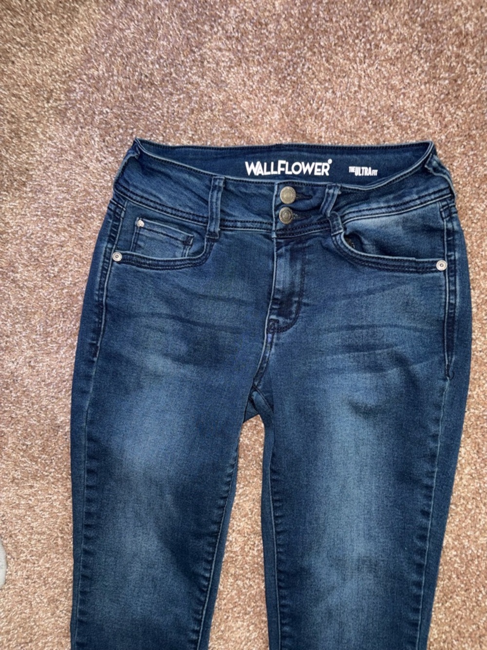 Wallflower The Ultra Fit Dark Blue Skinny Jeans - Picture 2 of 6